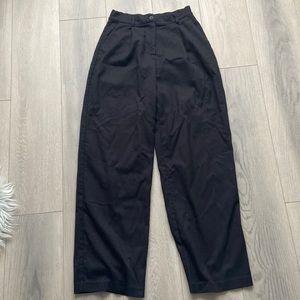 Black wide leg dress pants